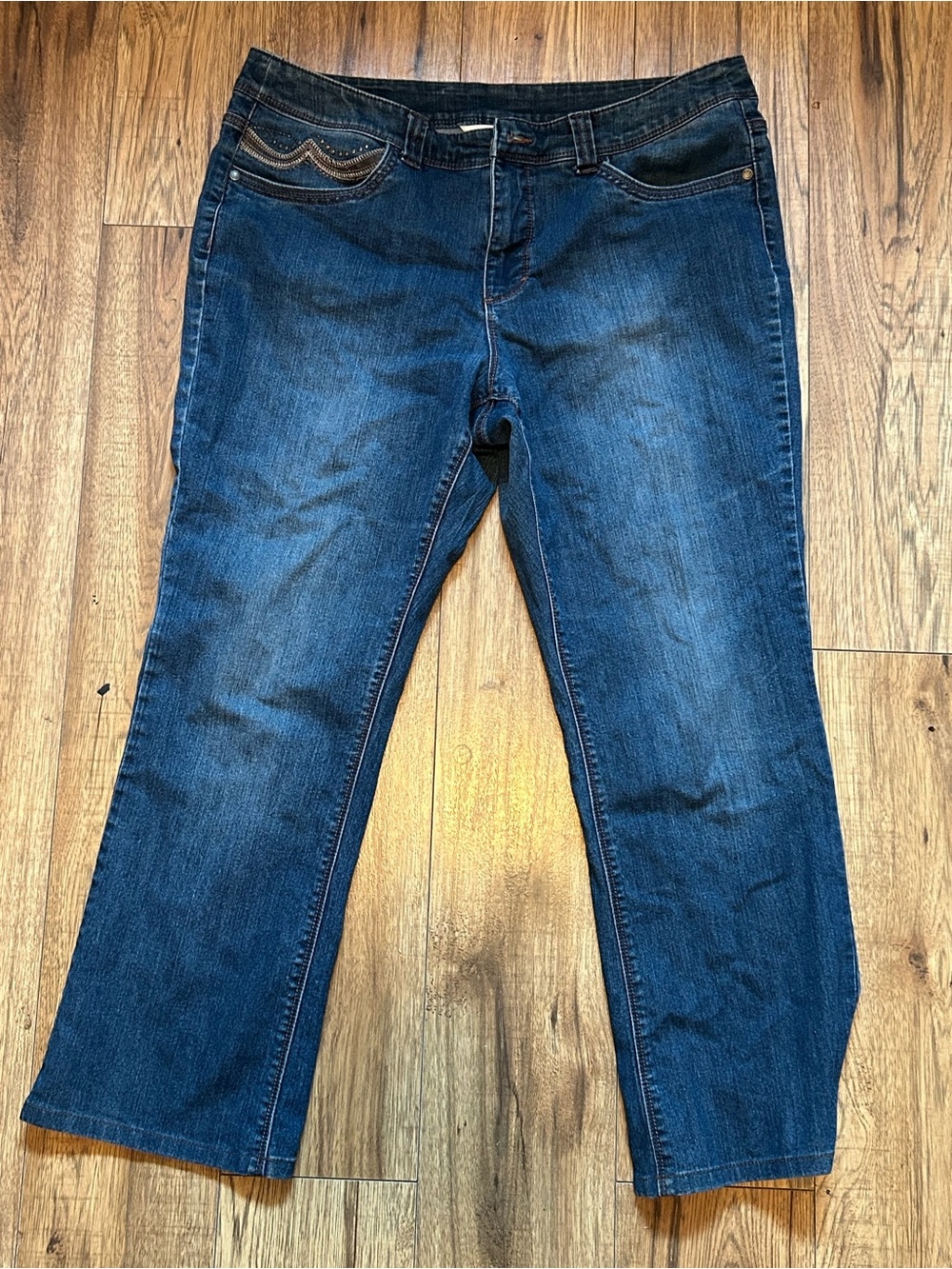 Christopher & Banks Dark Blue Straight-Leg Jeans